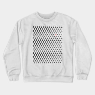 Forest love pattern (black) Crewneck Sweatshirt